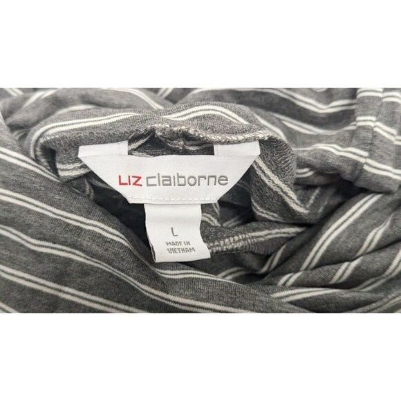 Liz Claiborne Womens Size L Smoke Heather Gray Long Sleeve Turtleneck Sweater - Picture 9 of 10